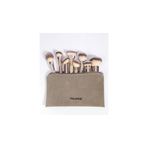MAANGE 10pcs PROFESSIONAL Soft Long Aluminium Tube makeup Brush Set GOLD