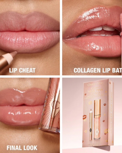 Charlotte Tilbury – Glossy Nude Pink Lip Duo | Gloss + Lip Liner Set