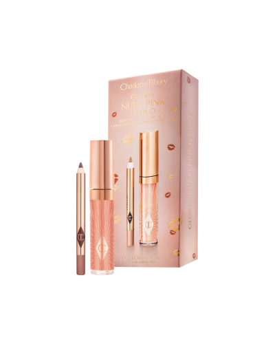 Charlotte Tilbury – Glossy Nude Pink Lip Duo | Gloss + Lip Liner Set