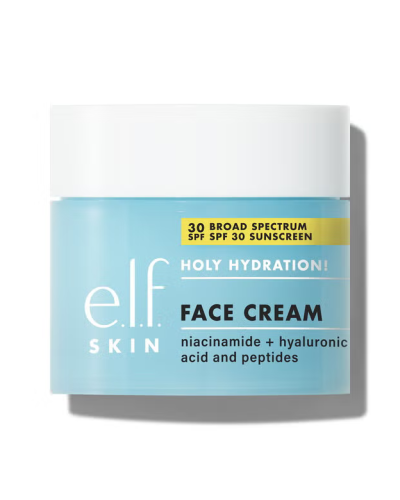 Elf  Holy Hydration! Face Cream, Broad Spectrum SPF 30 Sunscreen, Moisturizes & Softens Skin, Quick-Absorbing & Ultra-Hydrating