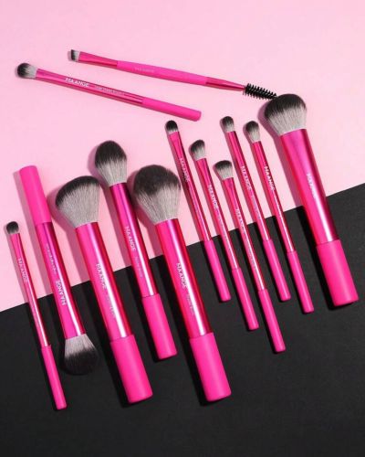 MAANGE 13 PCS PINK PROFESSIONAL MAKEUP BRUSH SET