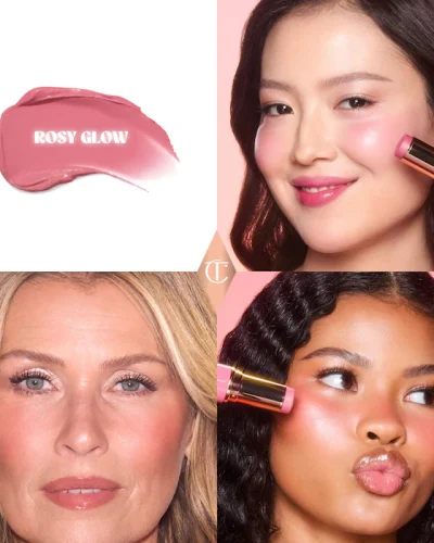 Charlotte Tilbury  Unreal Lip + Cheek Glow Blush Stick with Hyaluronic Acid