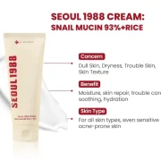 KSECRET SEOUL 1988 Cream Snail Mucin 93% + Rice
