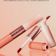 UNNY CLUB Rose Tram Dual Lip Glaze M02 Sweet Pink Universe