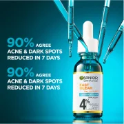 Garnier Fast Clear 4% Salicylic Acid, Vitamin C, Niacinamide, AHA – Anti-Acne Treatment Booster Serum