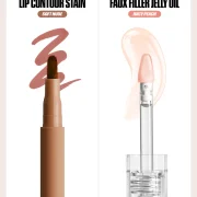 Huda Beauty MAKEOUT SESH LIP DUO PEACHY NUDES