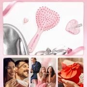 Cupid’s Charm Sweet Heart Paddle Brush