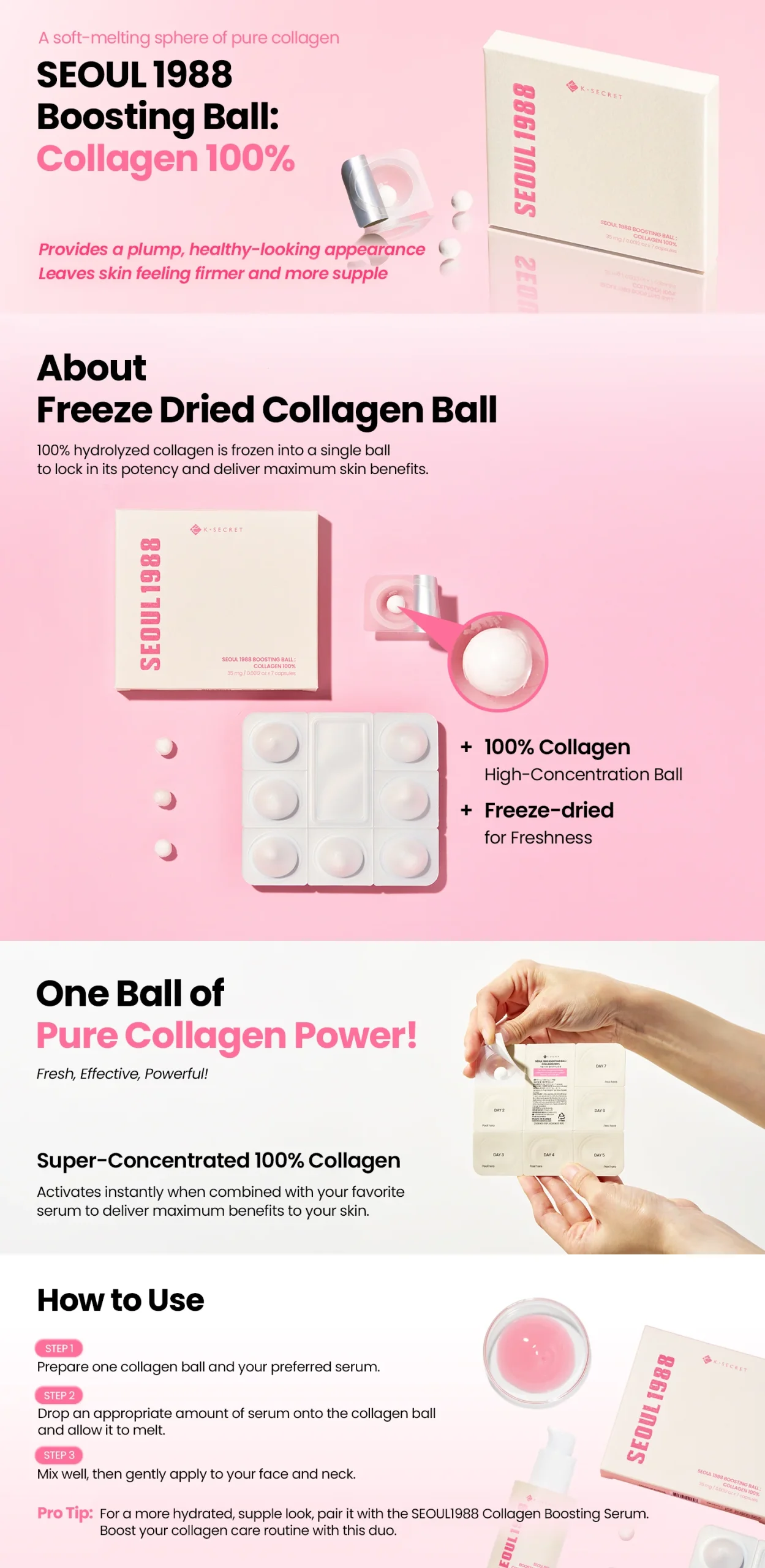 k-secret Seoul 1988 Boosting balls + Niacinamide serum