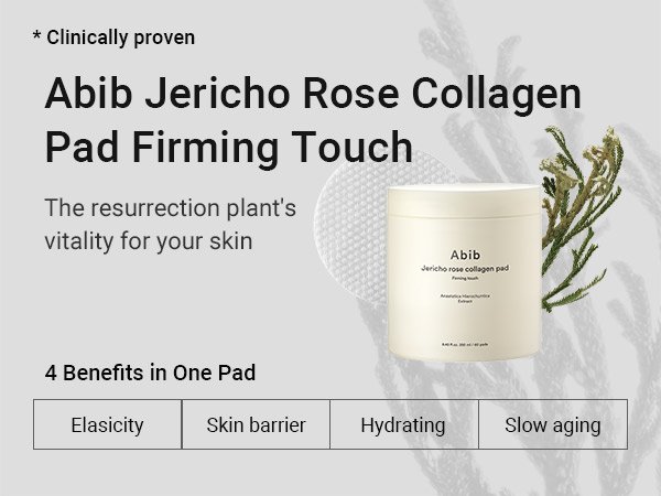 ABIB Jericho Rose Collagen Pad Firming Touch (60 Pads) + Rice Probiotics Overnight Mask Barrier Jelly