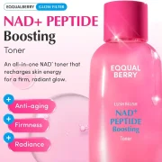 EQQUALBERRY Vitamin Illuminating Serum + NAD+ Peptide Boosting Toner